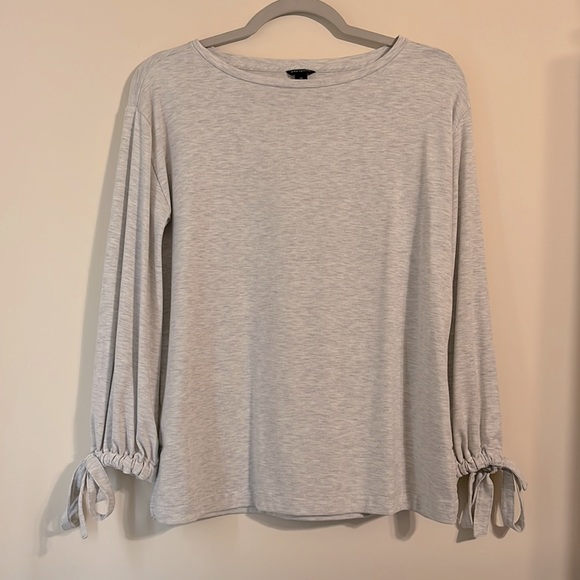 Ann Taylor Tops - Ann Taylor Long Sleeve Heather Gray Boatneck Shirt Size XS